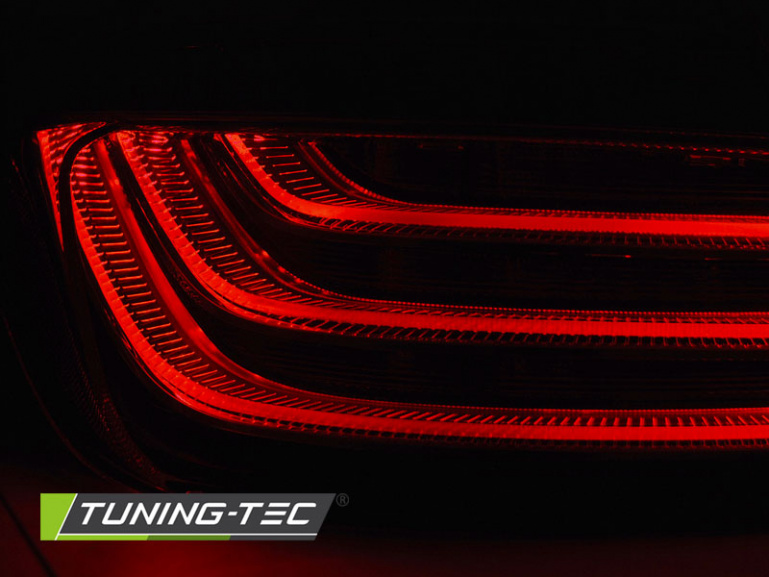 LED Lightbar Design Rückleuchten für BMW 5er F10 10-13 schwarz/chrom/rauch LCI Optik